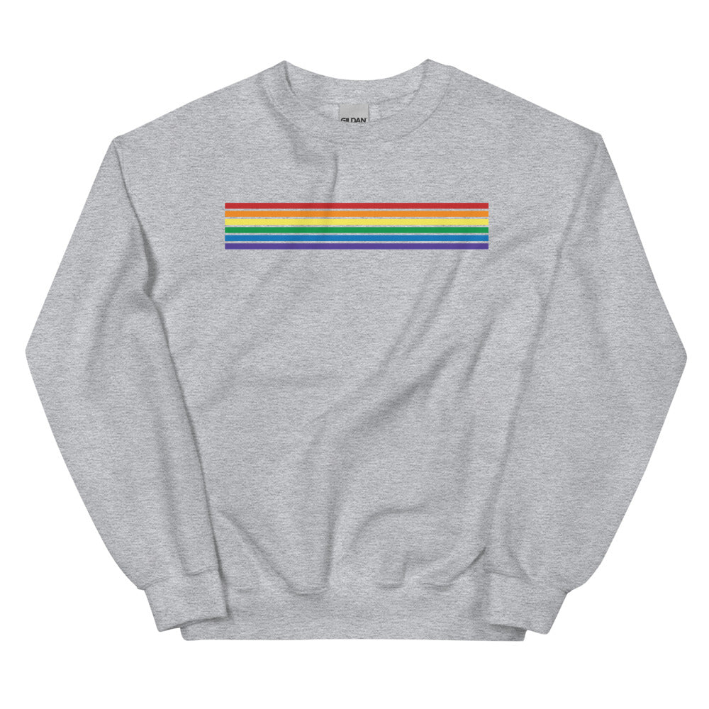 Gay Pride Stripes Minimalist Sweatshirt