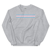 Trans Pride Stripes Minimalist Sweatshirt