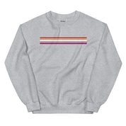 Lesbian Pride Stripes Minimalist Sweatshirt