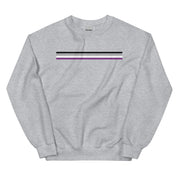 Asexual Pride Stripes Minimalist Sweatshirt