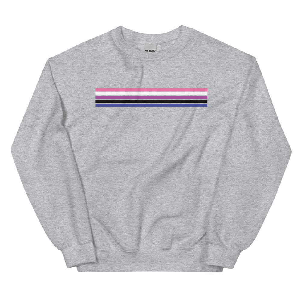 Genderfluid Pride Stripes Sweatshirt