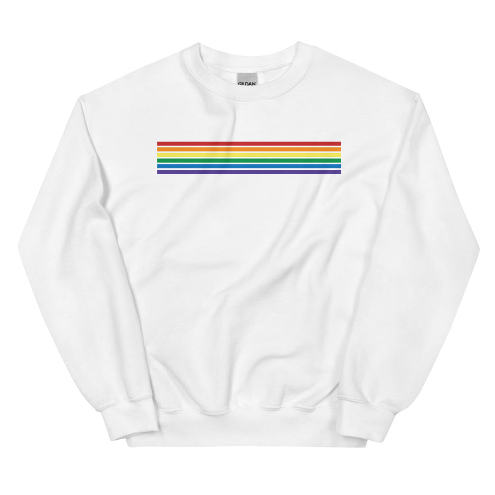 Gay Pride Stripes Minimalist Sweatshirt