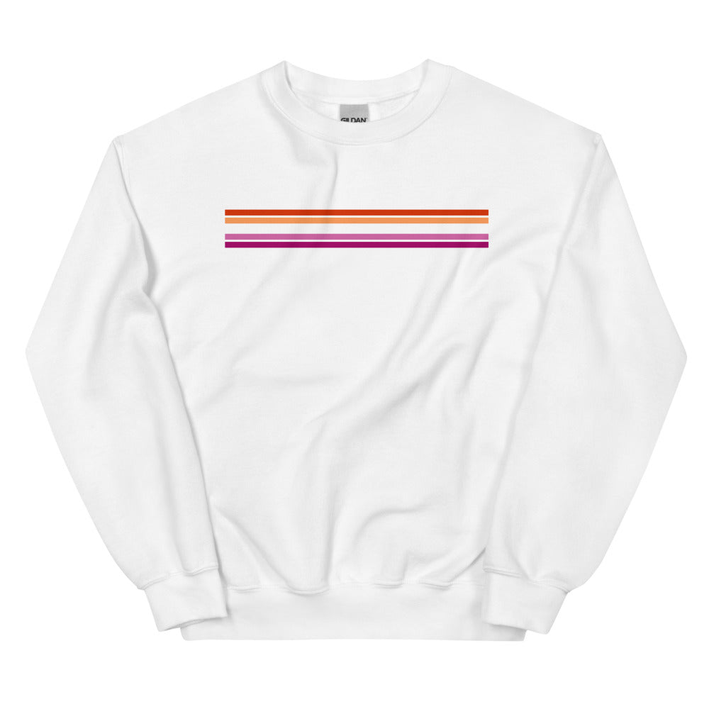 Lesbian Pride Stripes Minimalist Sweatshirt