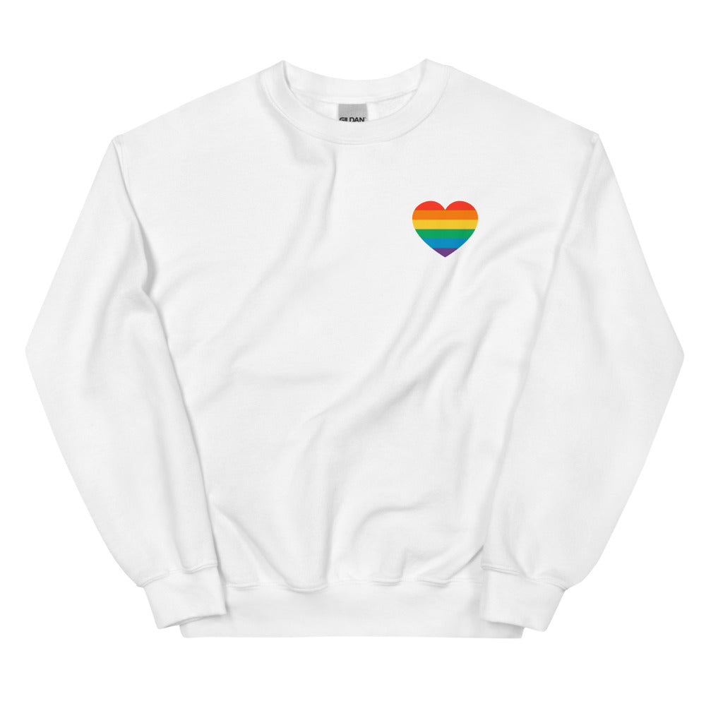 Rainbow Heart Pocket Sweatshirt