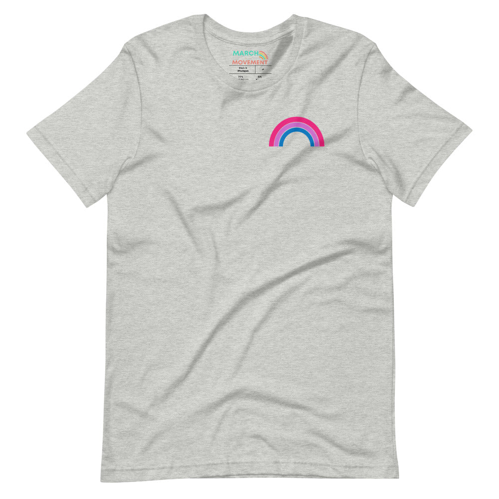 Bi Pride Rainbow Minimalist T-Shirt