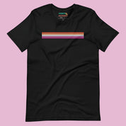 Lesbian Pride Stripes Minimalist T-Shirt