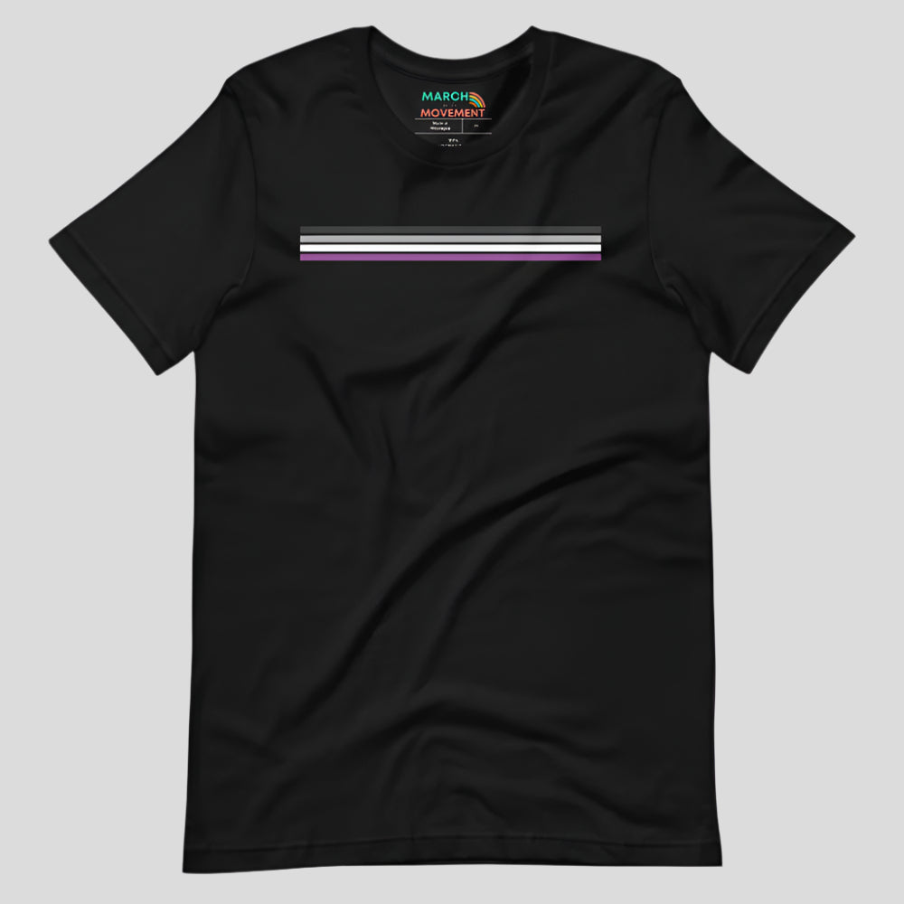 Ace Pride Stripes Minimalist T-Shirt