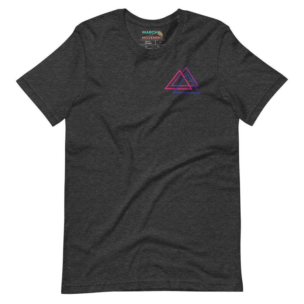 Bi Pride Triangle Minimalist T-Shirt