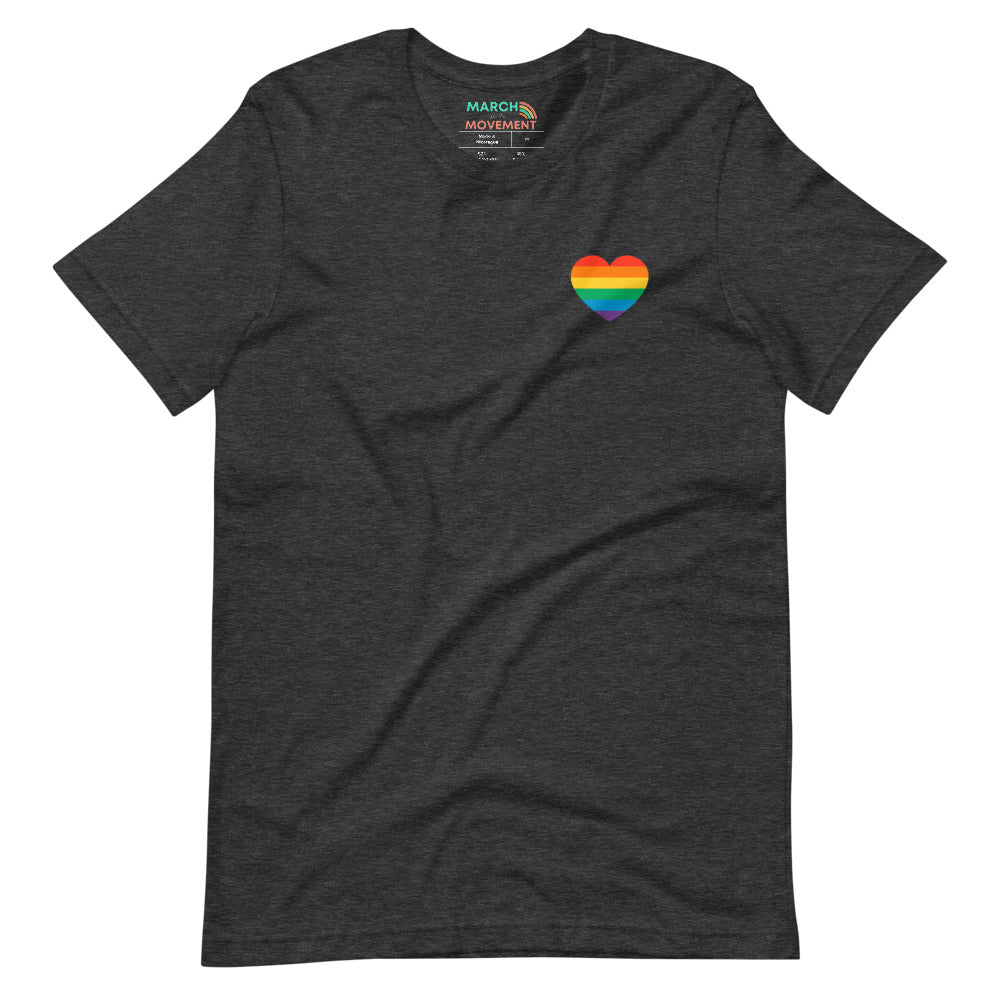 Rainbow Heart Pocket T-Shirt