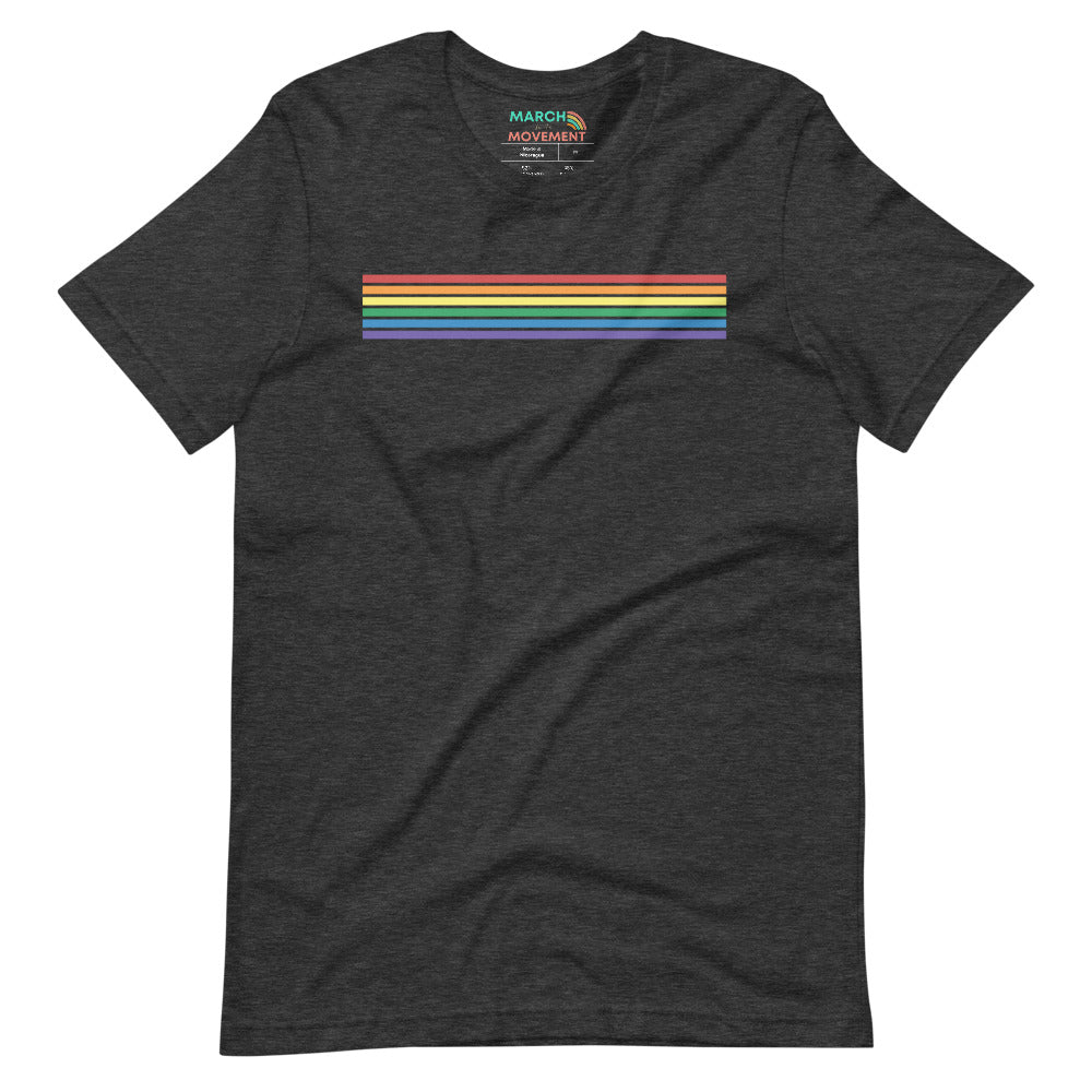 Classic Rainbow Stripes Minimalist T-Shirt