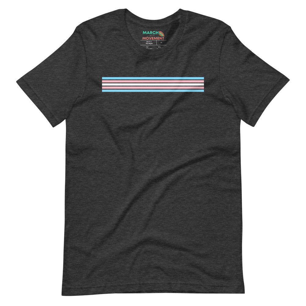 Transgender Pride Stripes Minimalist T-Shirt