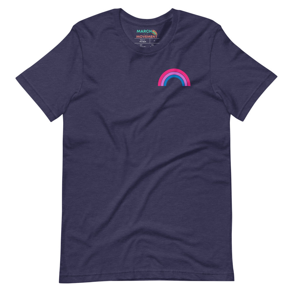 Bi Pride Rainbow Minimalist T-Shirt
