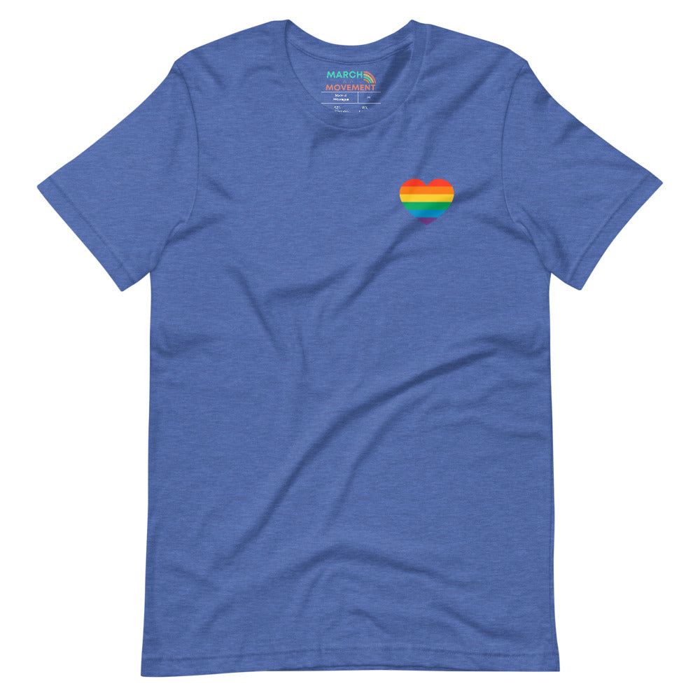 Rainbow Heart Pocket T-Shirt