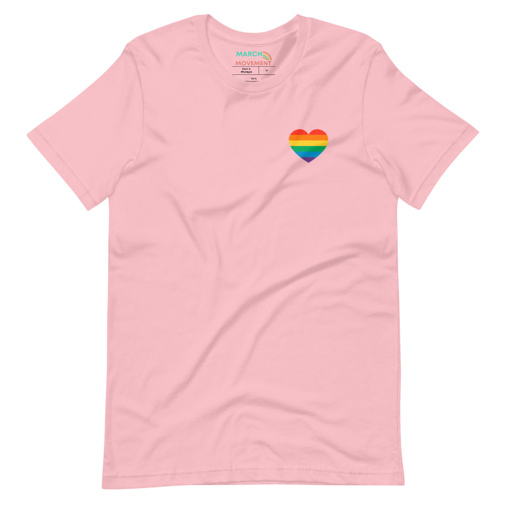 Rainbow Heart Pocket T-Shirt
