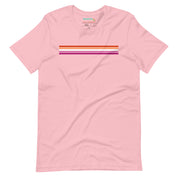 Lesbian Pride Stripes Minimalist T-Shirt