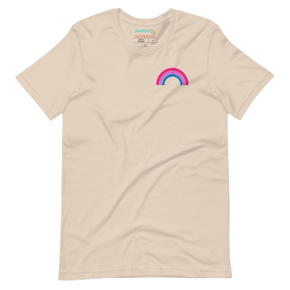 Bi Pride Rainbow Minimalist T-Shirt