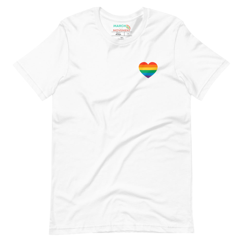 Rainbow Heart Pocket T-Shirt