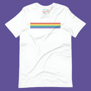 Classic Rainbow Stripes Minimalist T-Shirt