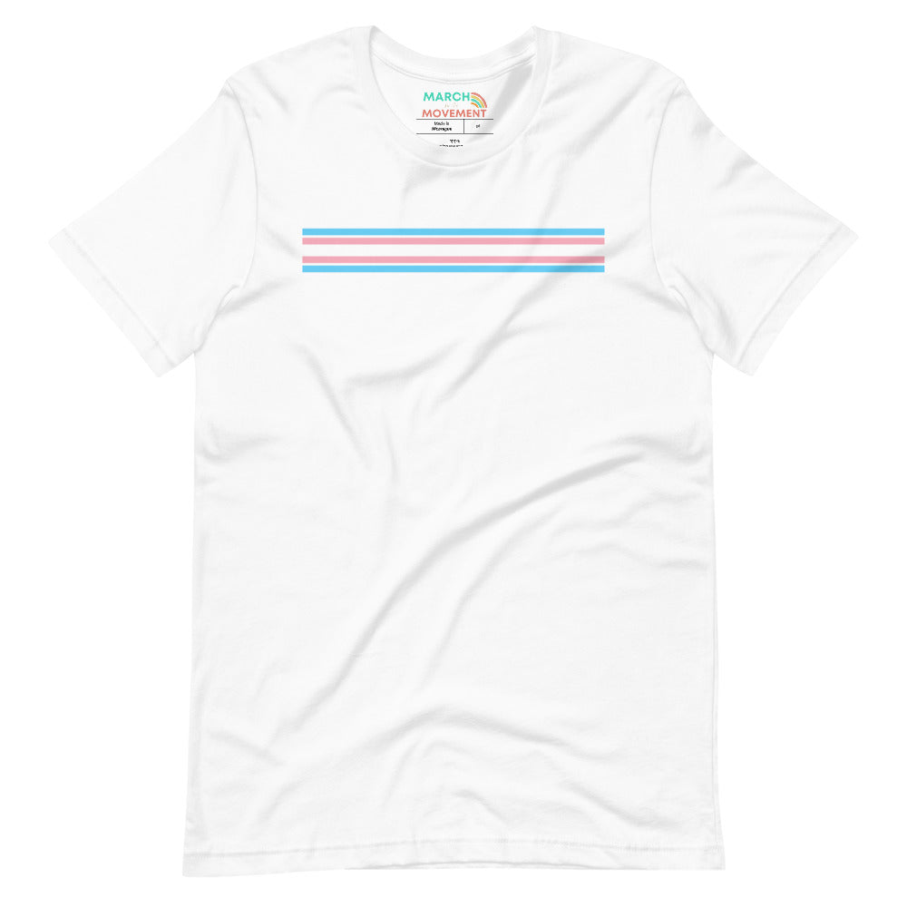 Transgender Pride Stripes Minimalist T-Shirt