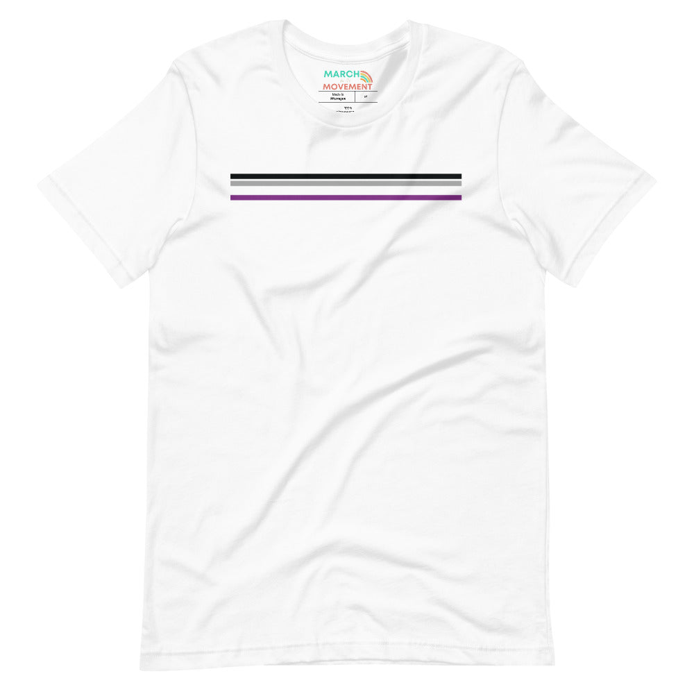 Ace Pride Stripes Minimalist T-Shirt