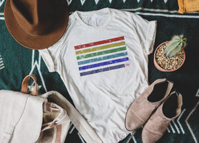 Vintage Rainbow Block Super Soft Triblend T-Shirt