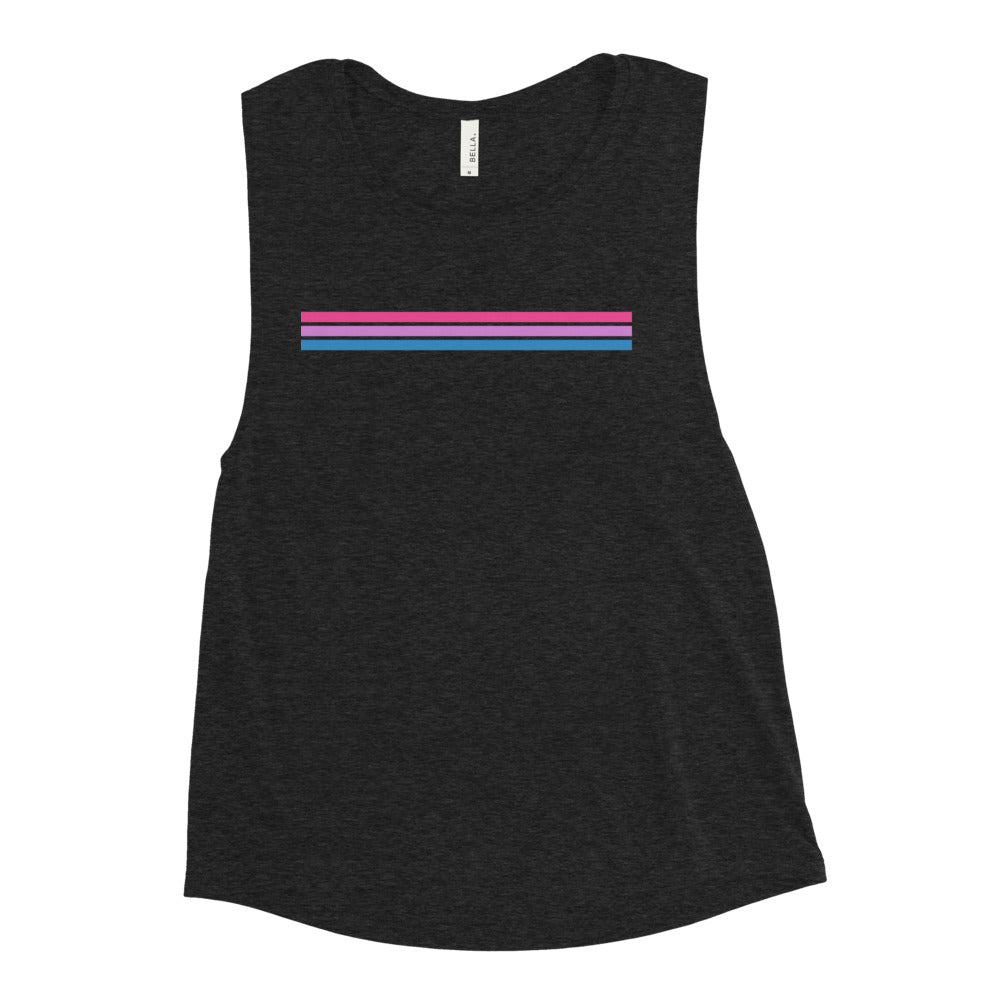 Bi Pride Stripes Women's Muscle Tank