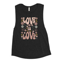 Love is Love Retro Women's Muscle Tank