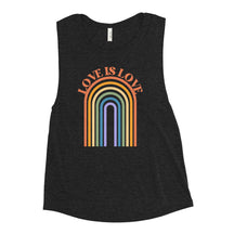 Love is Love Retro Women's Muscle Tank