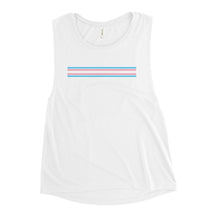 Trans Pride Stripes Minimalist Women's Muscle Tank